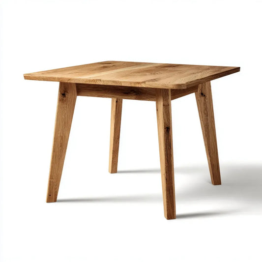 Table d'appoint en chêne massif naturel carrée 80 x 80 x 75 cm